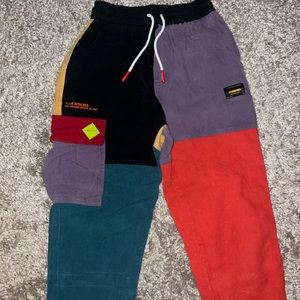 Aelfric Eden "Back to 90's" Patchwork Color Block Corduroy Pants SMALL